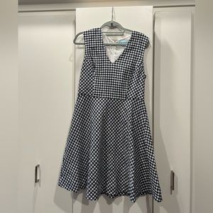 Navy gingham Aline dress